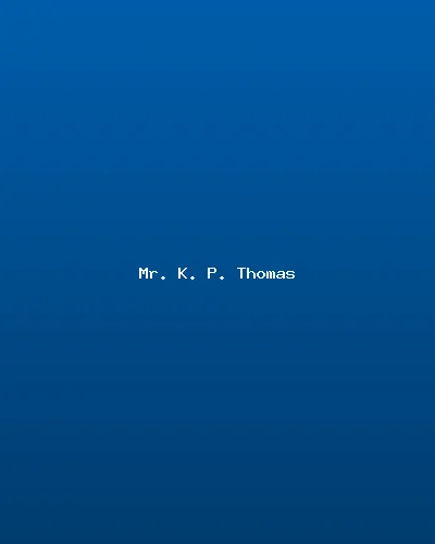 Mr. K. P. Thomas